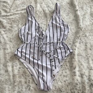 Striped One-Piece Swimsuit
